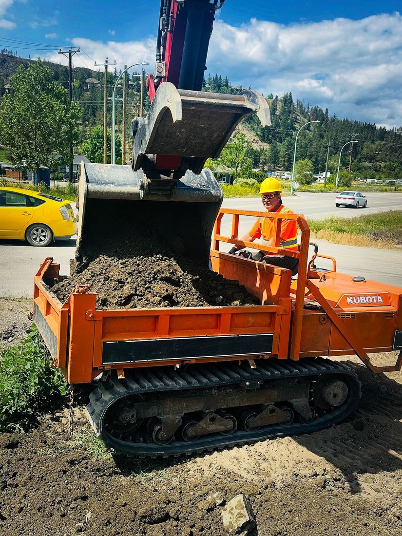 Kubota dumper and excavator